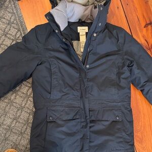 L.L. Bean Black Hooded Parka